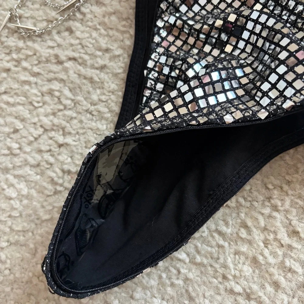 Dolls Kill Current Mood DISCO FUSION BUSTIER & PANTY SET - Picture 2 of 4
